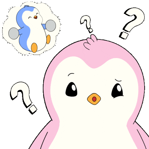 Confused Miss You Sticker by Pudgy Penguins