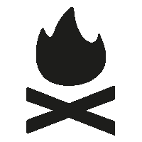 westwood_bushcraft fire flame fireplace westwood Sticker
