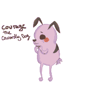 courage the cowardly dog Sticker