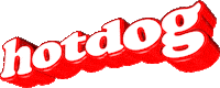 food text wordart hotdog Sticker