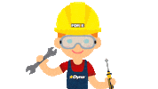 Building Working Sticker by Dyna & Cia