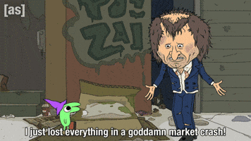 Market Crash Crying GIF by Adult Swim