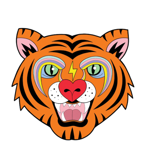 Tiger Badass Sticker by Brand13
