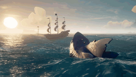 Hungry Shark GIF by Sea of Thieves