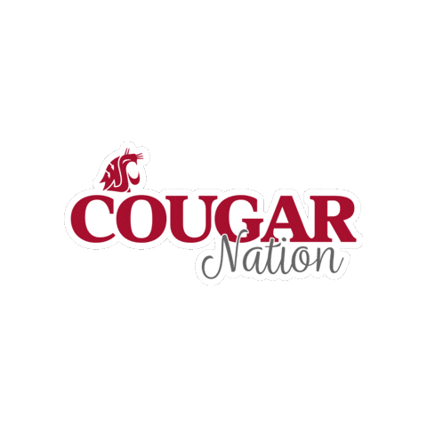 Washington State University Go Cougs Sticker by WSU Pullman