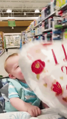 Baby Cannot Stop Laughing at Balloon