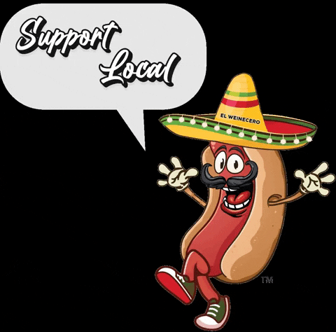 elweinecero giphygifmaker support hot dog support local GIF