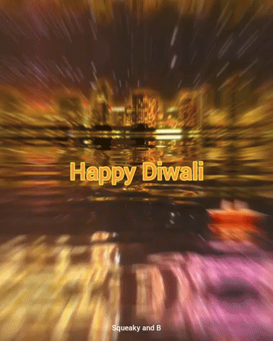 SqueakyandB celebration festival lights october GIF
