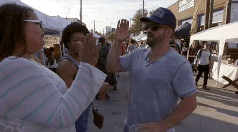high five nbc GIF by 1st Look