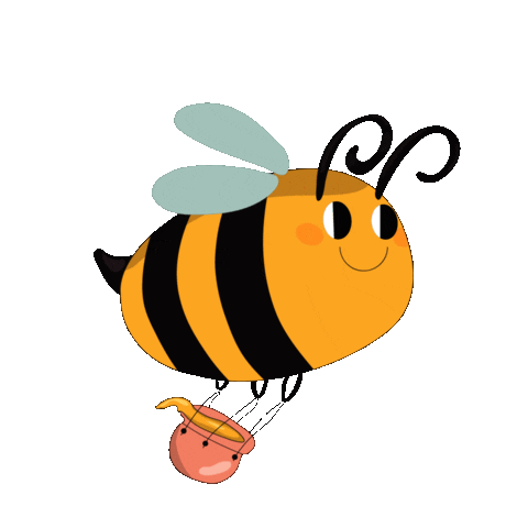 helorp94 giphyupload fly flying bee Sticker