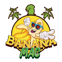 Banana Mac Sticker by Hemp Hop