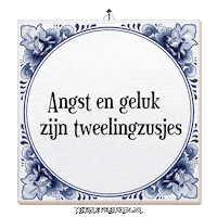 Angst Spanning Sticker by Tegelspreuken.nl