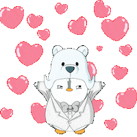I Love You Hearts Sticker by Pudgy Penguins