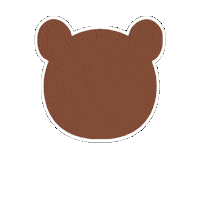 Bear Head Sticker by Bear Balloons