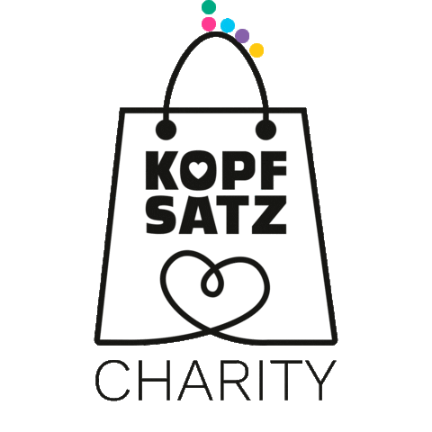 KOPFSATZ shop herz charity beutel Sticker