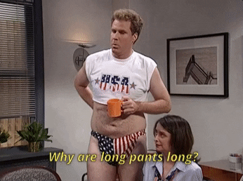 will ferrell why are long pants long GIF by Saturday Night Live