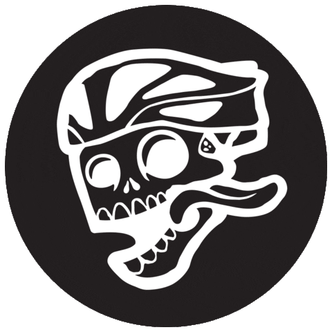 bike skull Sticker by Attaquer