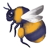 AlanaMcCarthyArt bee b insect bumblebee Sticker