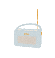 Vintage Radio Sticker by Bee mine