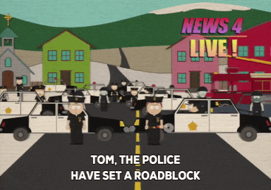 roadblock news GIF by South Park 
