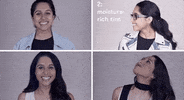 girl hi face makeup wave GIF