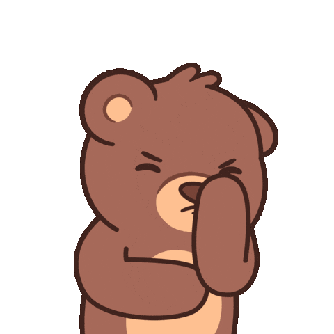 Think Teddy Bear Sticker by BEARISH