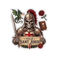 Sant Jordi Rose Sticker