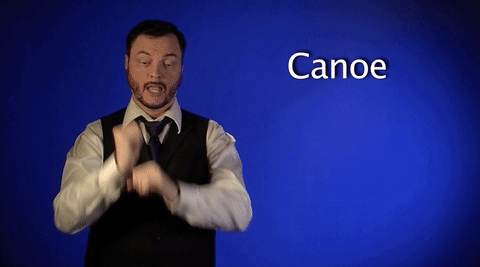 sign language canoe GIF by Sign with Robert