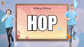 hop alo7 english GIF by ALO7.com