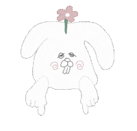nemuroom rabbit here tap click Sticker