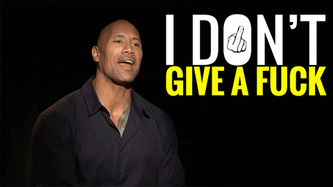 dwayne johnson look at all the fucks i give GIF by Jerology