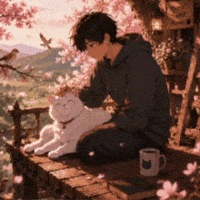 Relaxing White Cat GIF
