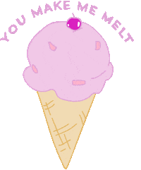 You Make Me Melt Ice Cream Sticker by Bath & Body Works