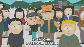 crowd speech GIF by South Park 