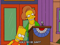 happy bart simpson GIF
