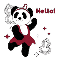 Happy Panda Bear Sticker by Qeelin Jewellery
