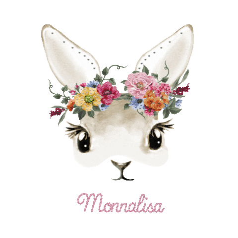 monnalisa_eu flower rabbit monnalisa Sticker