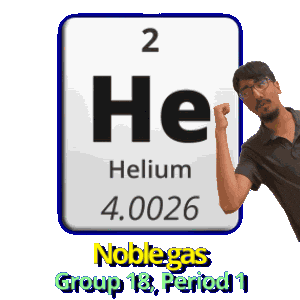 Helium Period 1 Sticker