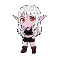 Dark Elf Chibi Sticker