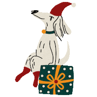 Dog Christmas Sticker by wearmedicine