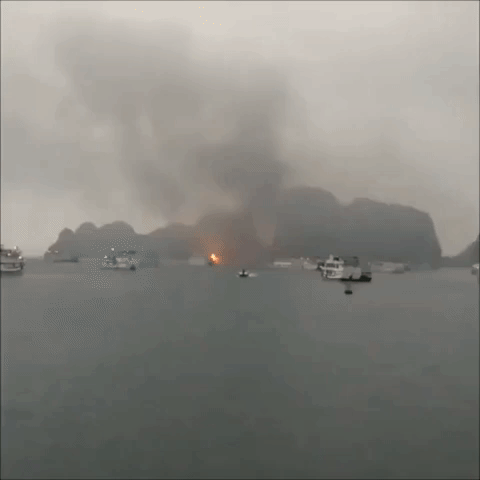 Cruise Ship Catches Fire in Tourist Hotspot Halong Bay