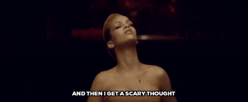russian roulette music video and then i get a scary thought GIF by Rihanna