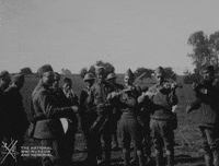 NationalWWIMuseum black and white band military footage GIF