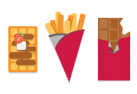 french fries chocolate Sticker by Plannercon Europe