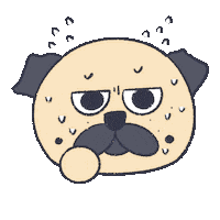 grumpydog3104 star pug grumpydog Sticker