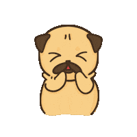 Pug Grumpydog Sticker