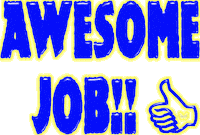 Awesome Job Thumbs Up Sticker