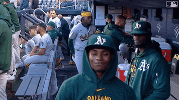 Happy Baseball GIF by Oakland Athletics
