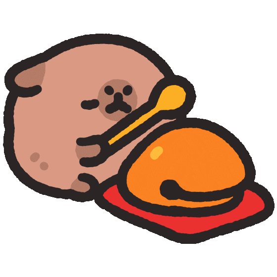 Capybara 爆米花 Sticker by sansanplanet