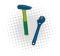 cfadda bricolage martello fai da te cfadda Sticker